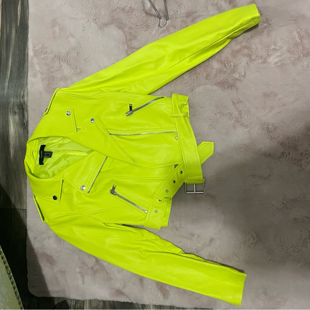 Neon Yellow Biker Jacket